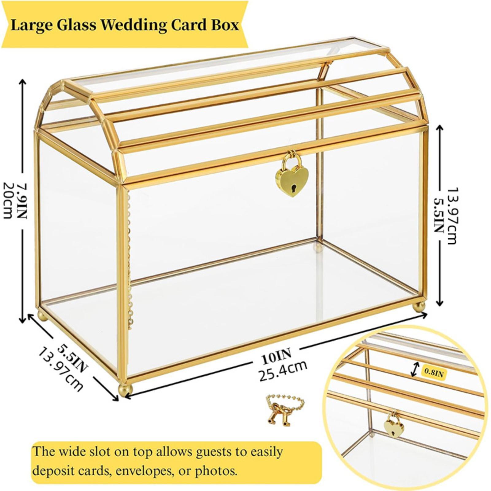 Wedding Card Box - Caja de cristal para tarjetas de