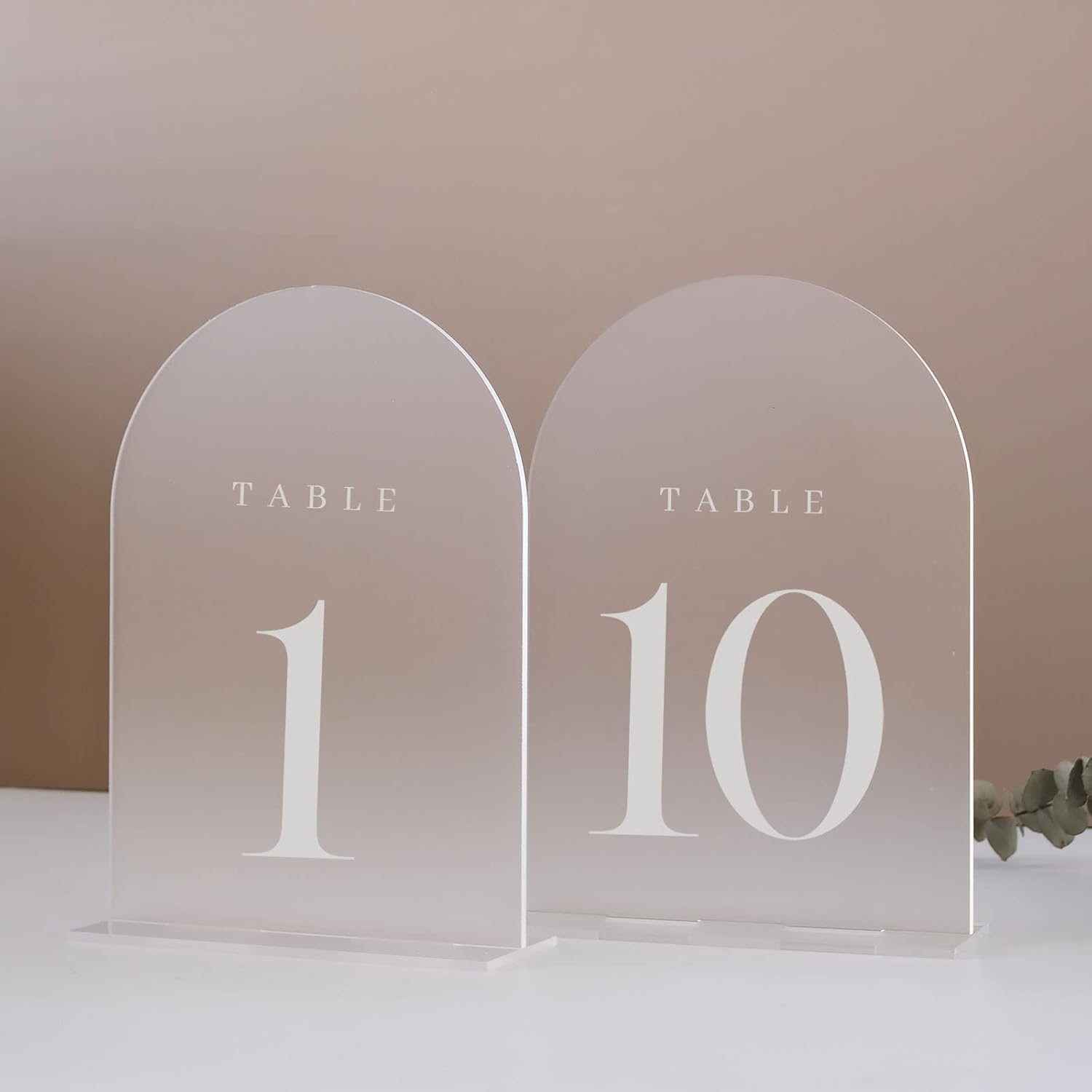 Table Number Gold - Números de Mesa Acrílicos con Soporte,