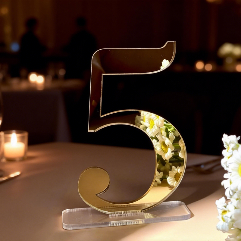 Números para Mesas de Boda con - Table Number Gold reseña y precio