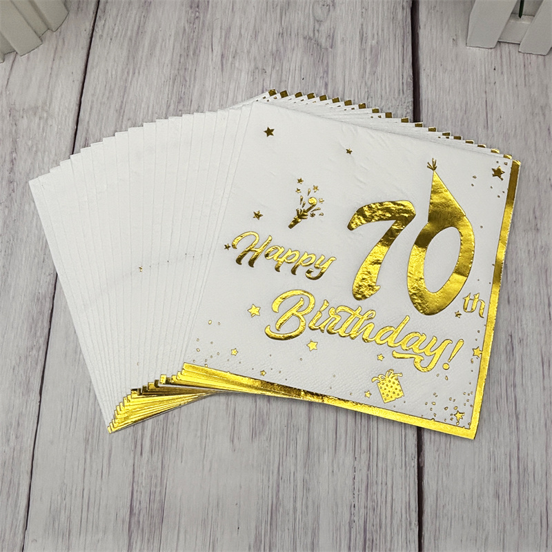 Servilletas doradas para el 70 - Table Number Gold reseña y precio
